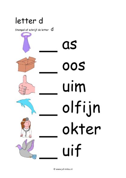 Letters leren - Letter d - Afbeelding 2