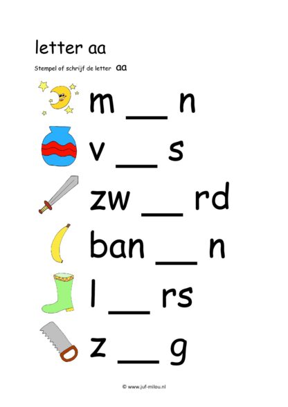 Letters leren - Letter aa - Afbeelding 4