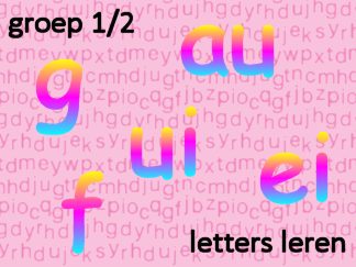 Letters leren [ set ] g - au - ui - f - ei