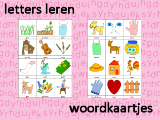 Letters leren - Woordkaartjes