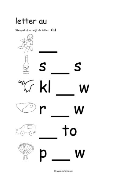 Letters leren - Letter au - Afbeelding 3