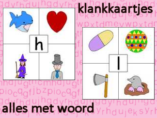 Klankkaartjes set alle klanken - met woord