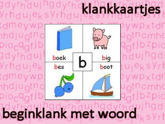 Klankkaartjes beginklank - met woord