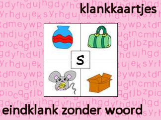 Klankkaartjes eindklank - zonder woord
