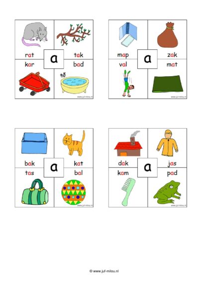 Klankkaartjes middenklank - met woord - Afbeelding 4