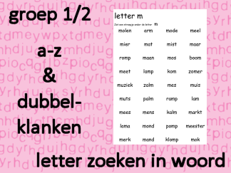 Letters leren - letters zoeken in woorden