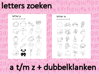 Letters leren - letters zoeken a t/m z