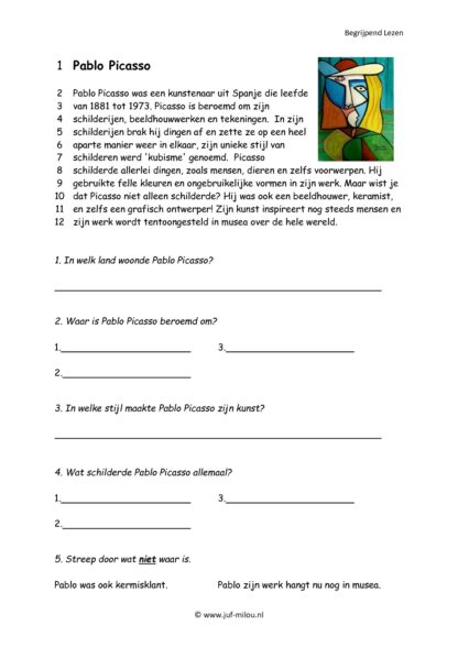Begrijpend Lezen set 9 kunstenaars - Afbeelding 3