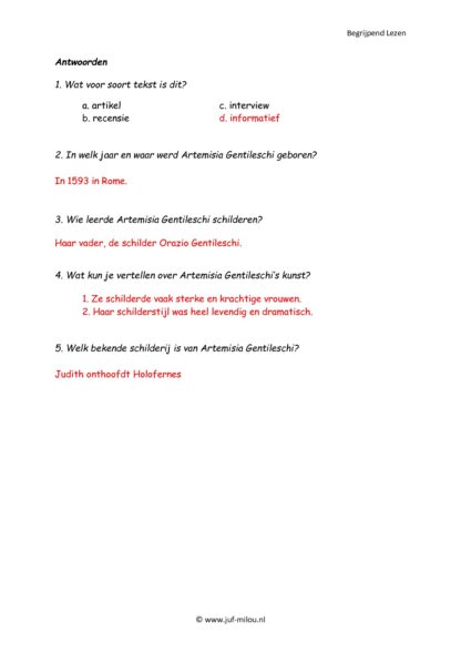 Begrijpend Lezen set 9 kunstenaars - Afbeelding 5