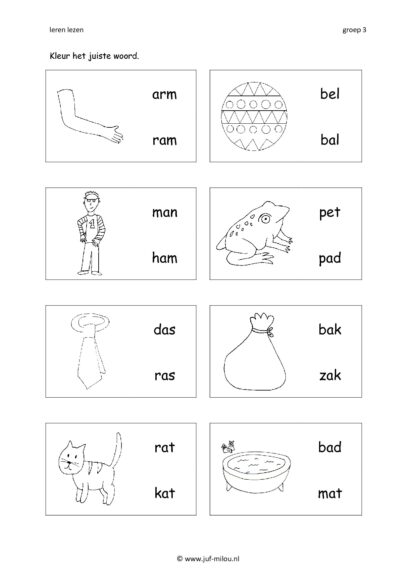 Leren lezen - alle letters zwart/wit - Afbeelding 5