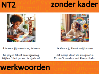 Werkwoorden zonder kader