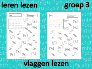 Leren lezen - woorden vlaggen