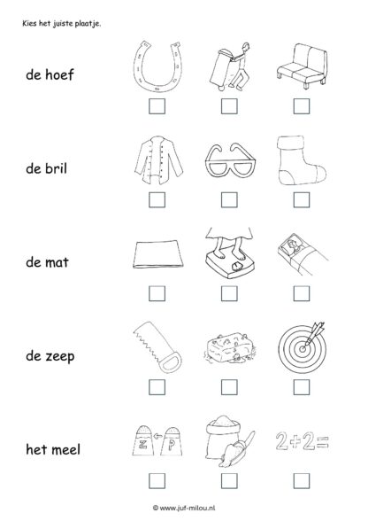 Leren lezen - plaatje, woord, kiezen - Afbeelding 2