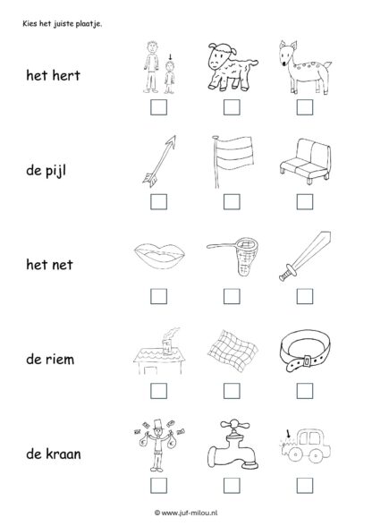 Leren lezen - plaatje, woord, kiezen - Afbeelding 3