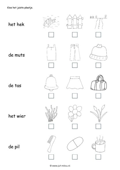 Leren lezen - plaatje, woord, kiezen - Afbeelding 4