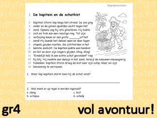 Begrijpend lezen groep 4 - Vol avontuur!