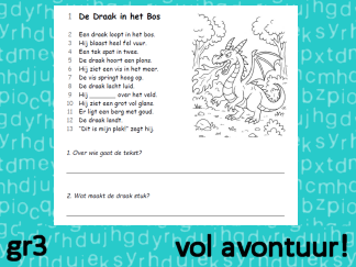 Begrijpend lezen groep 3 - Vol avontuur!