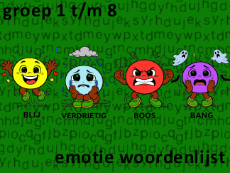 Emoties woordenlijst Groep 1 t/m 8