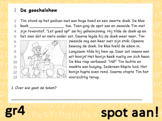 Begrijpend lezen groep 4 - Spot aan!